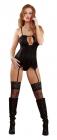 Keyhole Merry Widow and G-String Blk Queen