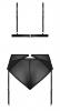 Sassy Bra Garter & Rouched Panty Black 2xl Sex Toy Product Image 3