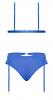 Sassy Bra Garter & Rouched Panty Cobalt 2xl Sex Toy Product Image 1