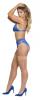 Sassy Bra Garter & Rouched Panty Cobalt L/xl Sex Toy Product Image 3