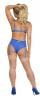 Sassy Bra Garter & Rouched Panty Cobalt L/xl Sex Toy Product Image 4