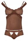 Caramel Kiss Cami & Split Crotch Boy Short Caramel S/m Sex Toy Product