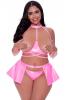 Club Candy Bra Skirt & Thong Pink 2xl Sex Toy Product Image 3