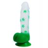 Leif 7 In 420 Pot Leaf Print Silicone Dong Sex Toy Product Image 1