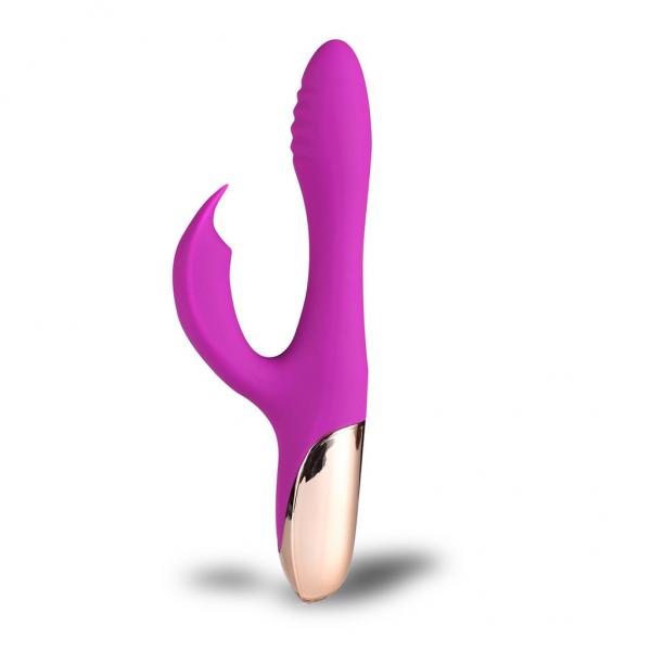 Skyler Rechargeable Silicone Bendable Rabbit Purple Sex Toy Product
