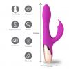 Skyler Rechargeable Silicone Bendable Rabbit Purple Sex Toy Product Image 3