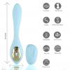 Harmonie Dual Vibrator Teal Silicone Rechargeable Sex Toy Product Image 2