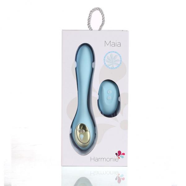 Harmonie Dual Vibrator Teal Silicone Rechargeable Sex Toy Product