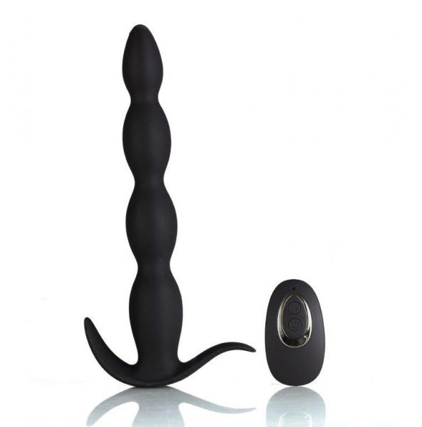 Mason Silicone Anal Plug Remote Control Black Sex Toy Product