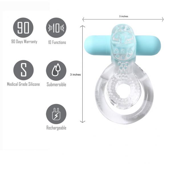 Jayden Vibrating Erection Enhancer Clear Ring Sex Toy Product