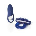 Sensuelle Remote Control Rechageable Bullet Ring Blue Sex Toy Product