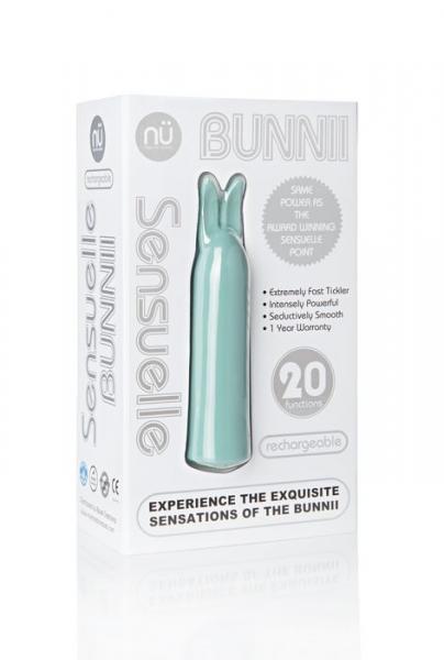 Sensuelle Bunnii 20 Function Vibe Teal Blue Sex Toy Product
