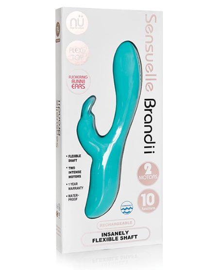 Sensuelle Brandii Bendable Rabbit Vibrator Teal Blue Sex Toy Product