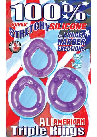 All American Triple Rings - Purple Sex Toy Product