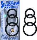 Super Silicone Cockrings Black