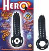 Hero Cockring and Clit Massager Black