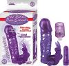 Clit Tickler Penis Extender Vibrating Sleeve Purple Sex Toy Product Image 2