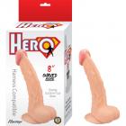Hero 8in Curved Cock White Sex Toy Product