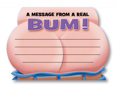 Bum Note Pad