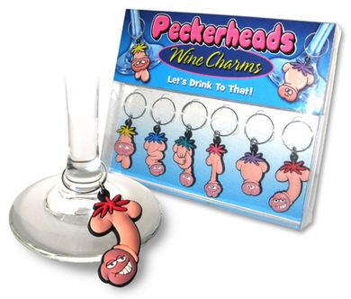 Pecker Head Wine Charm