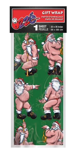 Santa Stripper Holiday Gift Wrap Sex Toy Product
