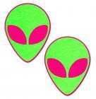 Pastease Neon Glowing Green Alien On Neon Pink Sex Toy Product