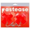 Pastease Faux Latex Red Plus X W/ Chunky Silver Chain Sex Toy Product Image 2