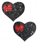 Sweety Black Glitter Heart With Red Glitter Bow Sex Toy Product