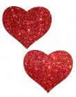 Heart Red Glitter Pasties O/S Sex Toy Product