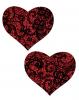 Pastease Red Glitter Heart W/ Black Lace Overlay Sex Toy Product Image 1