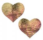 Pastease Love Gold Holographic Snake Print Pastel Tie Dye Heart Nipple Pasties Sex Toy Product