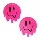 Pastease Melty Smiley Face Neon Pink Pasties Sex Toy Product