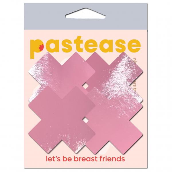 Pastease Petite Plus X Faux Latex Baby Pink Crosses Sex Toy Product