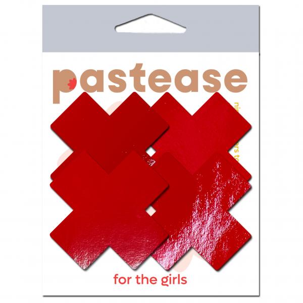Pastease Petite Plus X Faux Latex Red Crosses Sex Toy Product