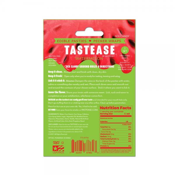 Tastease Edible Pasties & Pecker Wraps In Watermelon Sex Toy Product