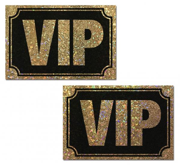 Pastease Vip Gold Glitter On Liquid Black Nipple Pasties Sex Toy Product