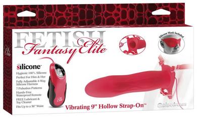 Fetish Fantasy Elite Vibrating 9" Hollow Strap-On 