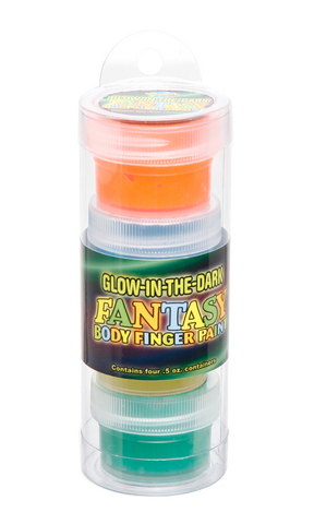 Glow Finger Paints 4 Pack Tube