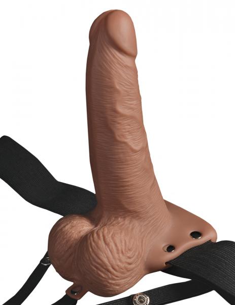 Fetish Fantasy 6 In Hollow Rechargeable Strap-on Tan Sex Toy Product