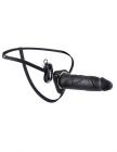 Fetish Fantasy 9 inches Hollow Strap On Black Vibrating Sex Toy Product