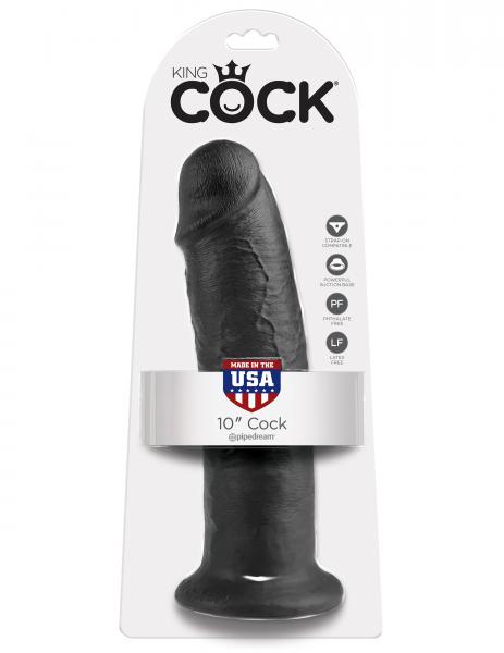 King Cock 10" Dildo - Black Sex Toy Product