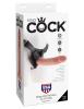 King Cock Strap On Harness 9 inches Dildo Beige  Sex Toy Product Image 3