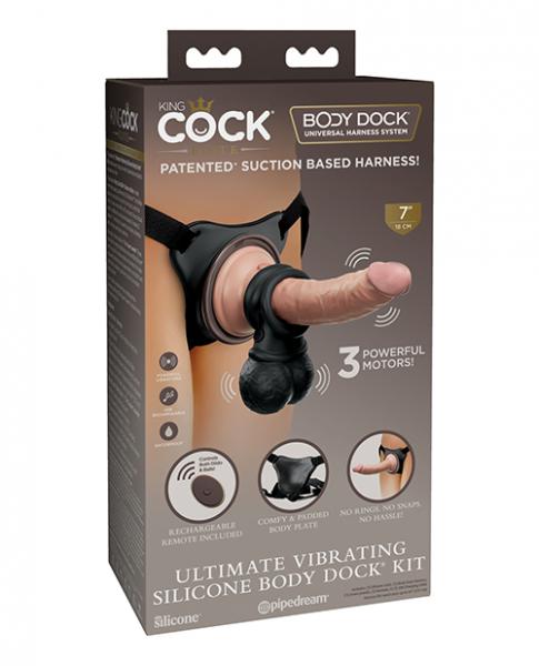 King Cock Elite Ultimate Vibrating Body Dock Kit Sex Toy Product