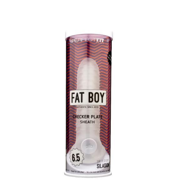 Perfect Fit Fat Boy 6.5 inches Checker Plate Sheath Clear Sex Toy Product