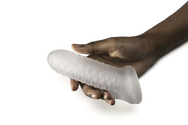 Perfect Fit Fat Boy 6.5 inches Checker Plate Sheath Clear Sex Toy Product