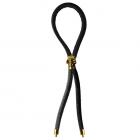C-Cing Lasso Gold Skull Bead Leather Strap Black Sex Toy Product