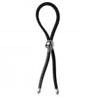 C-ring Lasso Silver Skull Bead Leather Strap Black Sex Toy Product