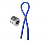 Bolo Silicone Lasso & Grooved Stainless Steel Slider Blue Sex Toy Product