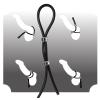 Bolo Double Lasso Ring 2 Silver Beads Silicone Black Sex Toy Product Image 2
