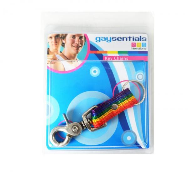 Gaysentials Rainbow Nylon Key Tag Scissor Snap Sex Toy Product